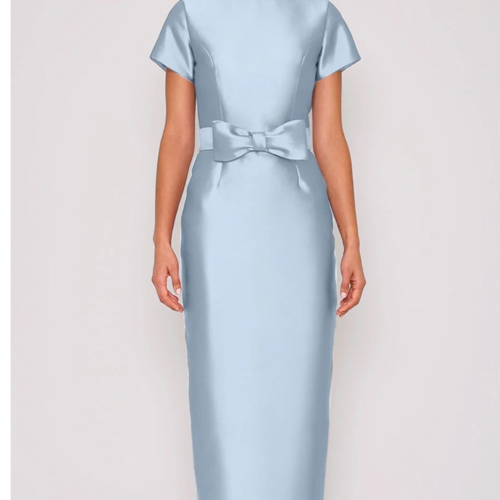 Alexia Maria Blue MOB dress with bow